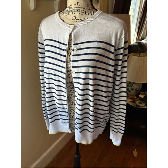 Land’s End Striped Cardigan - Picture 1 of 8